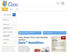 Tablet Screenshot of oasishumidifiers.com